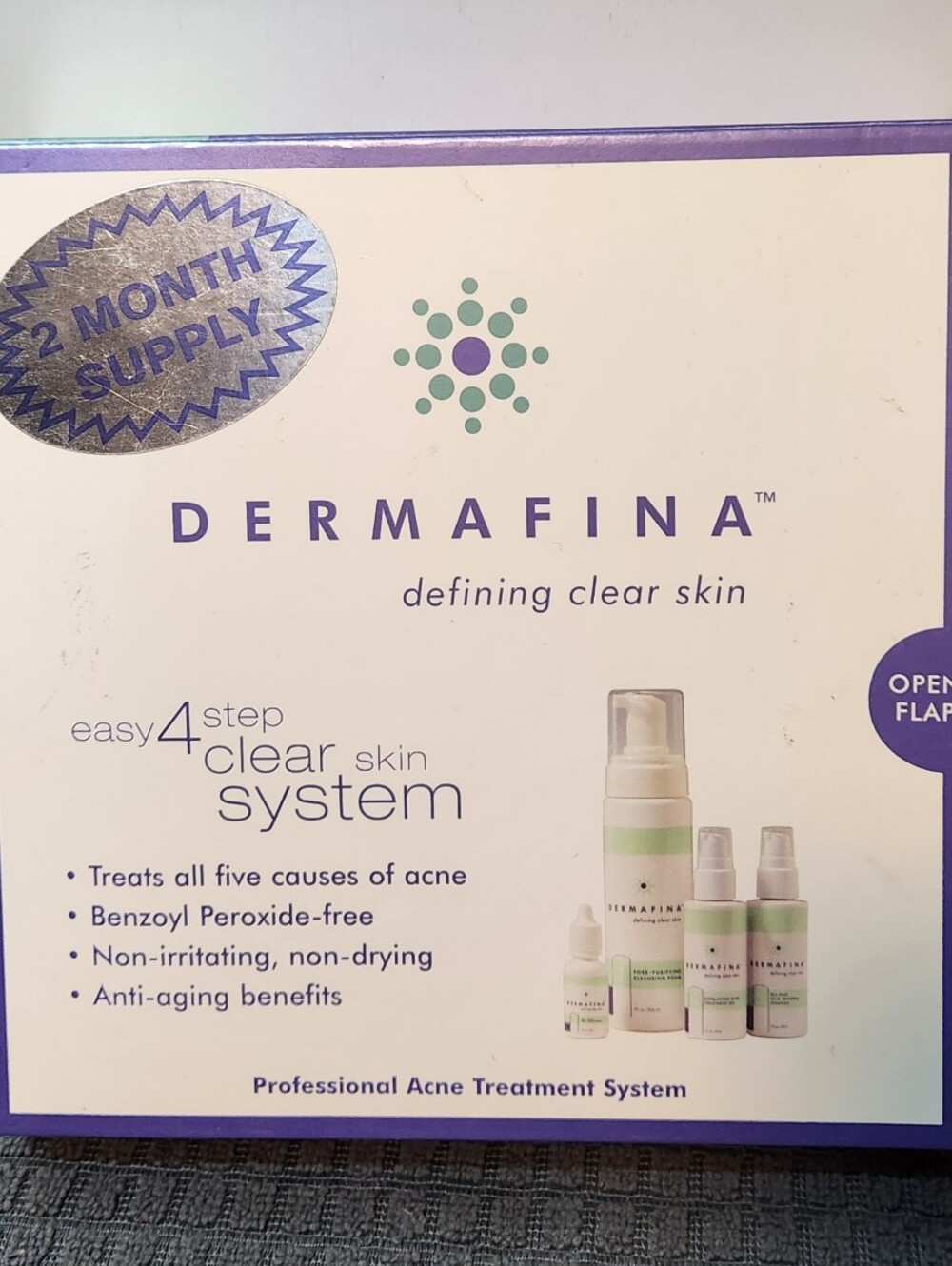 Dermafina Easy 4-Step Clear Skin System – White/Purple